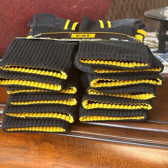 Brand New Caterpillar 6-Pack Midweight Boot Socks Black Crew Cushioned Anti Odor - Picture 14 of 14